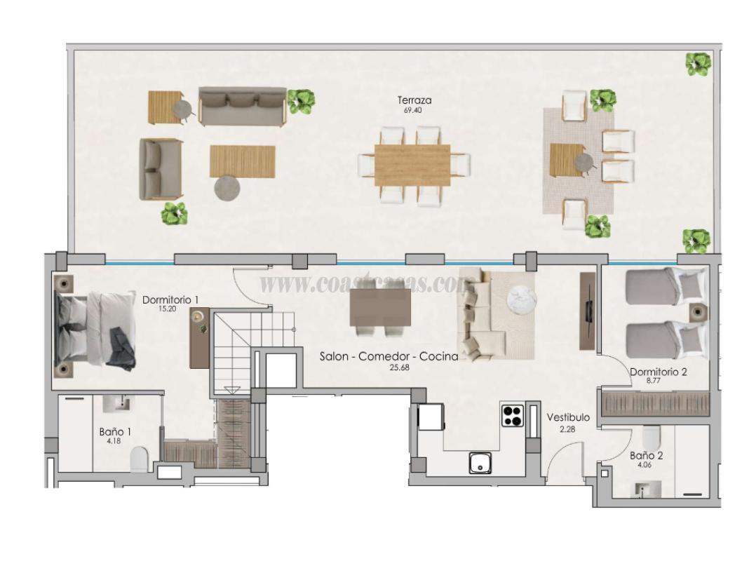 For sale of apartment in Santa Pola