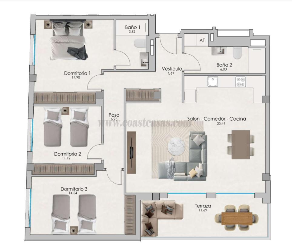 For sale of apartment in Santa Pola