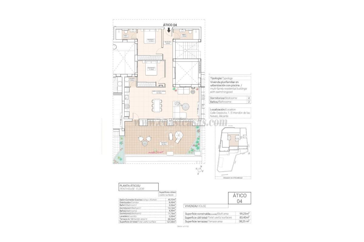 Venta de apartamento en Hondón de las Nieves