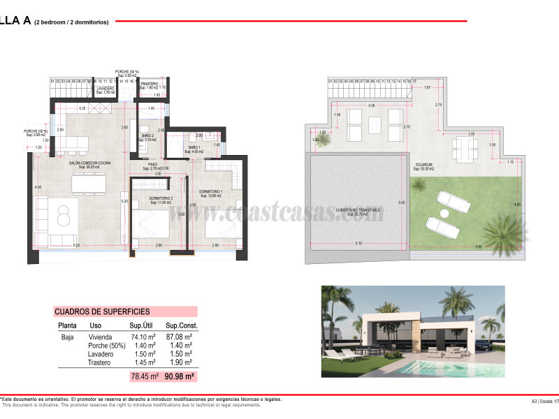 Venta de villa en Alhama de Murcia