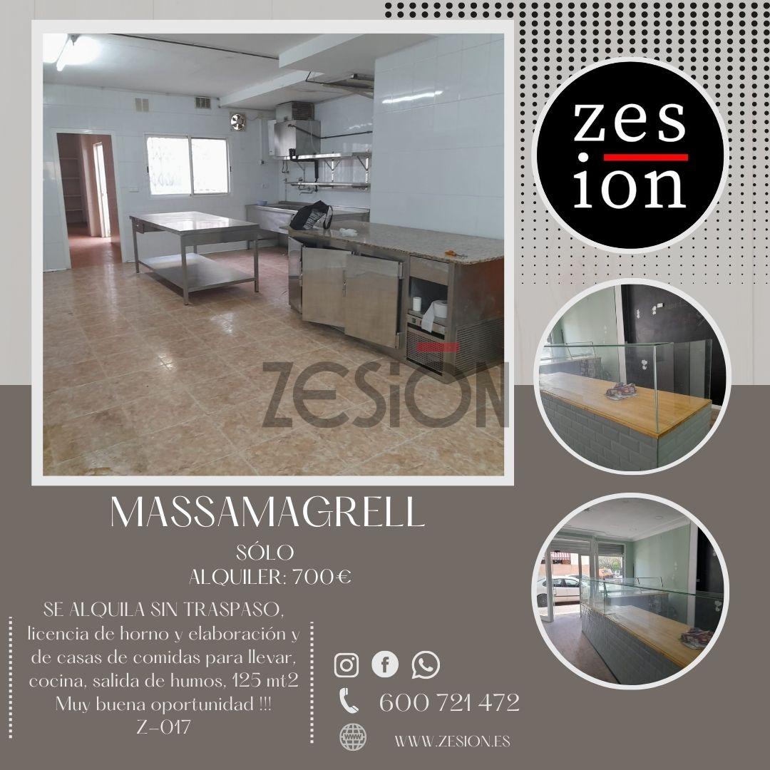 For rent of commercial in Massamagrell