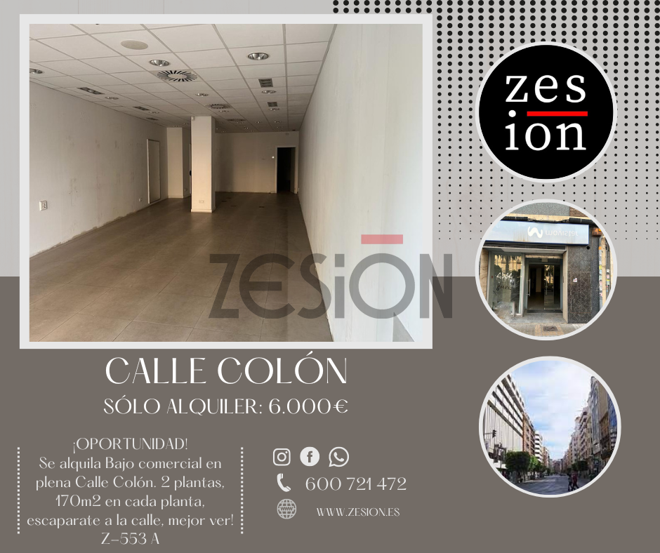 Alquiler de local comercial en Valencia
