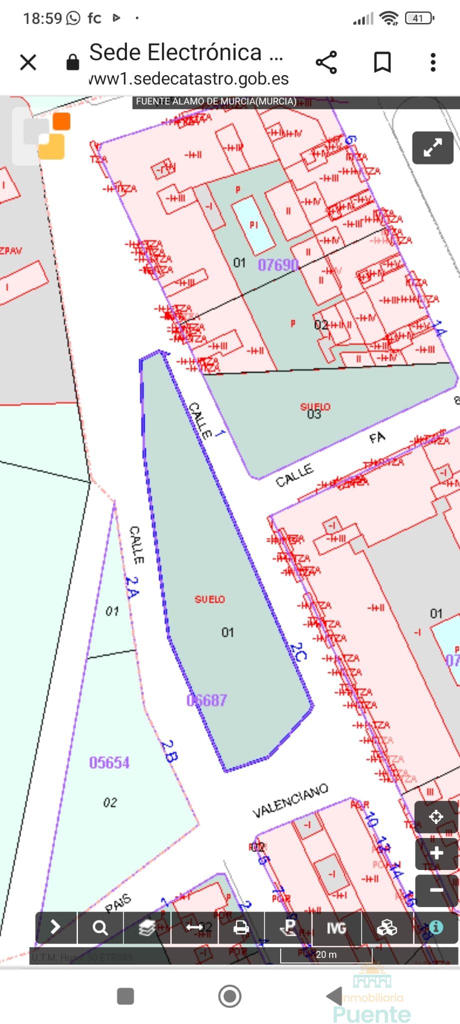 For sale of land in Fuente Álamo de Murcia
