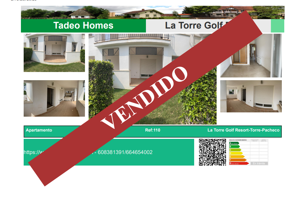 For sale of apartment in Torre-Pacheco