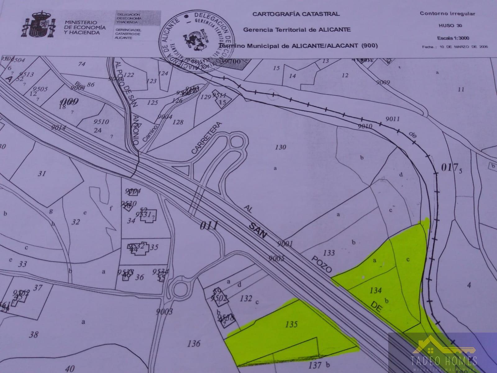 For sale of land in San Vicente del Raspeig