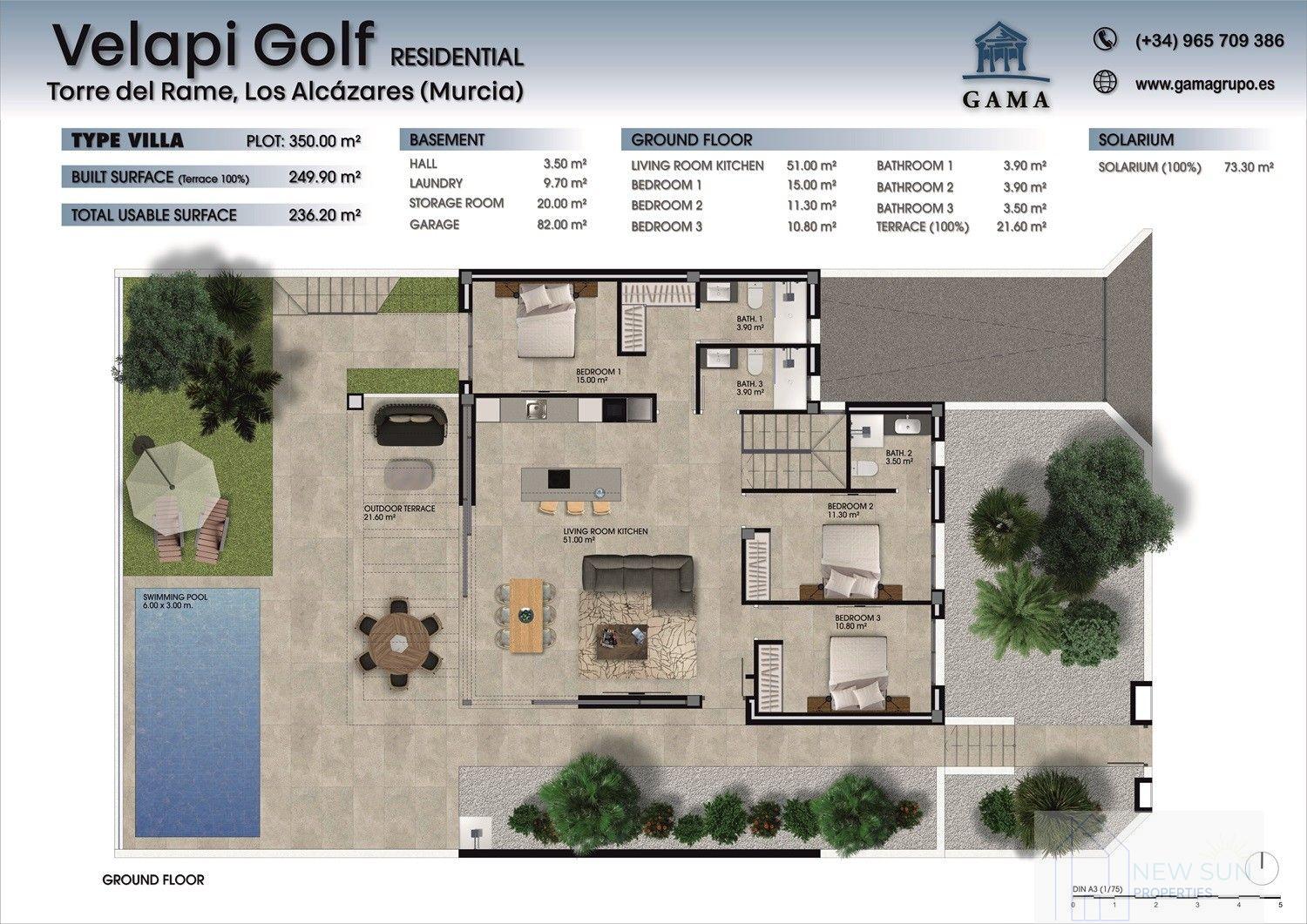 For sale of villa in Los Alcázares