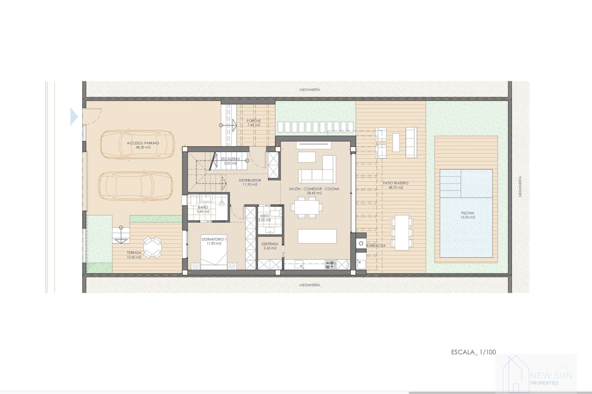 For sale of villa in San Juan de los Terreros