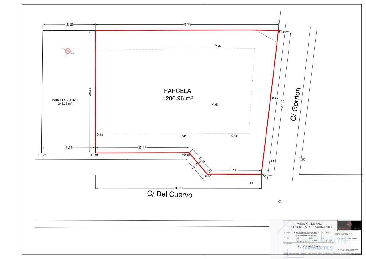 For sale of land in Orihuela Costa