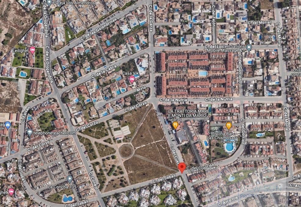 For sale of land in Orihuela Costa