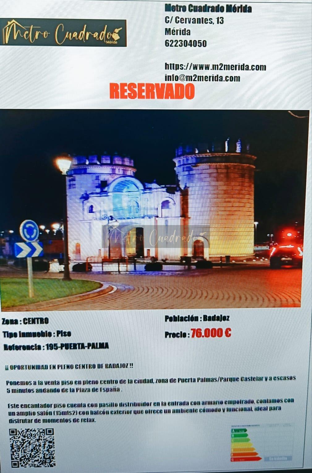 For sale of flat in Badajoz