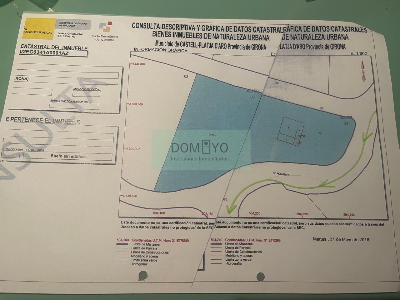 Vente de terrain dans Platja d´Aro