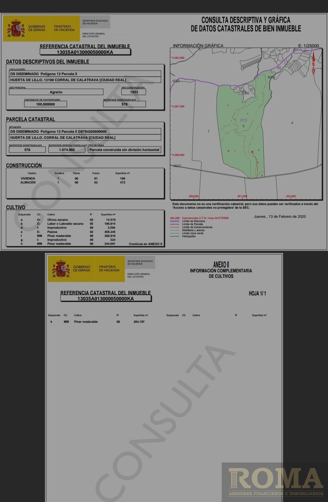 For sale of rural property in Corral de Calatrava