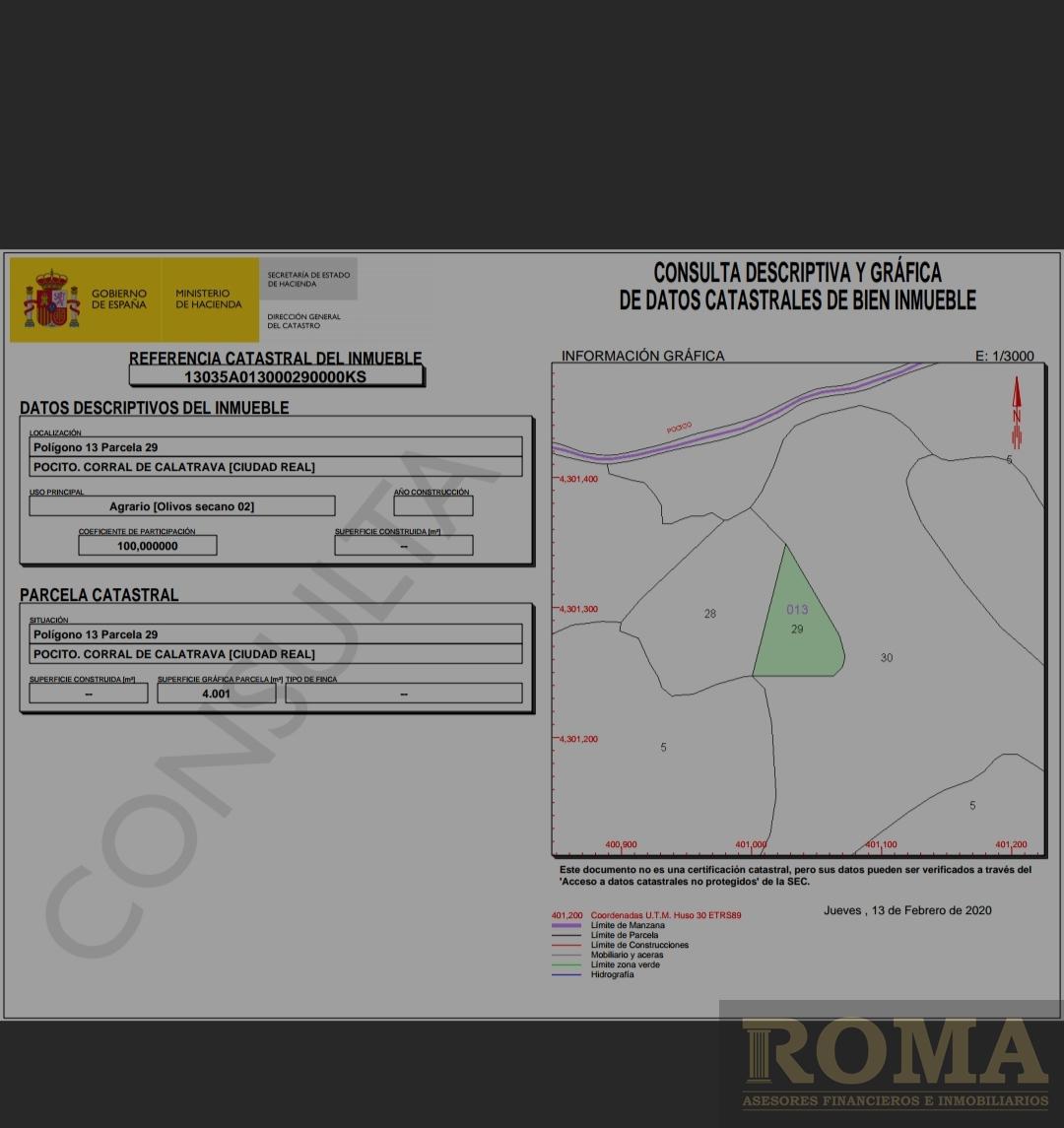 For sale of rural property in Corral de Calatrava