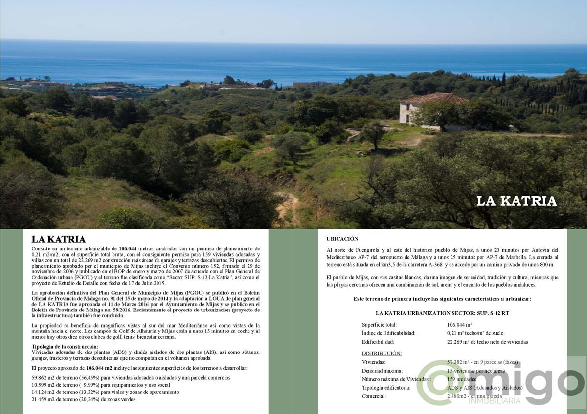 For sale of land in Mijas