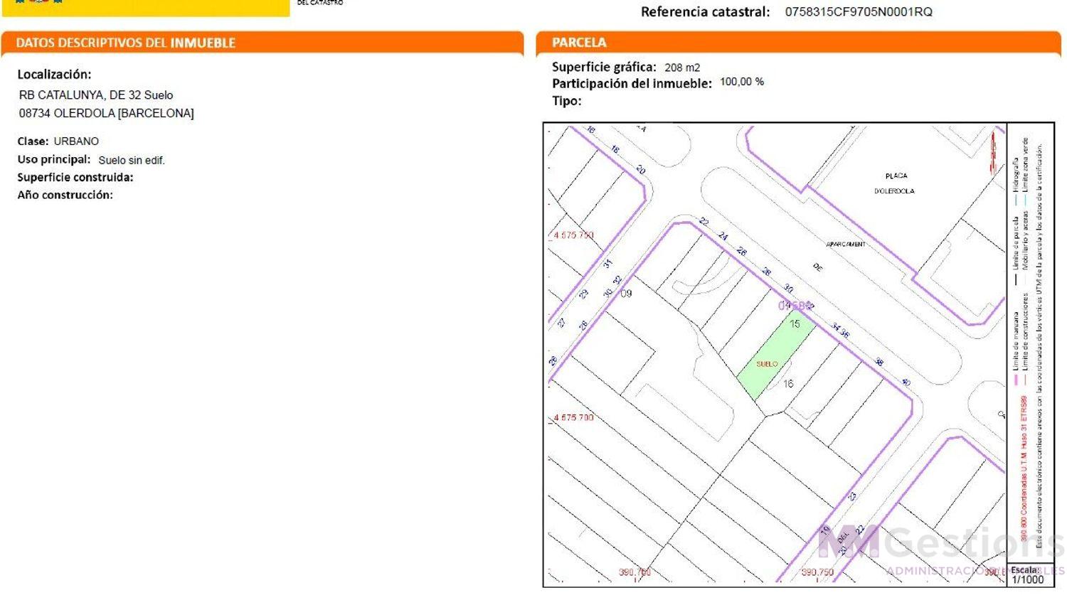 Venta de terreno en Olèrdola