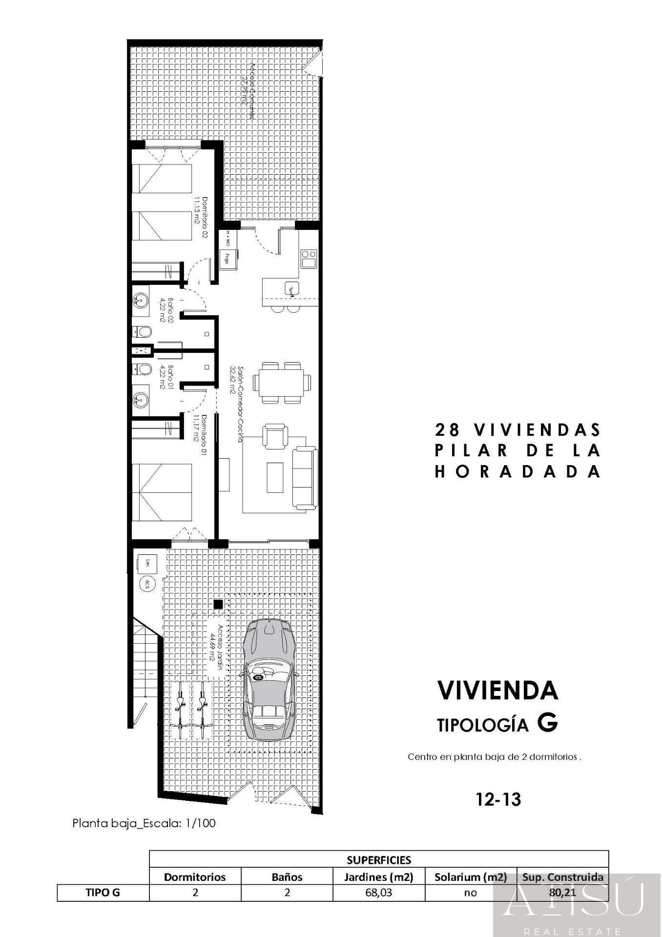 Venta de bungalow en Pilar de la horadada