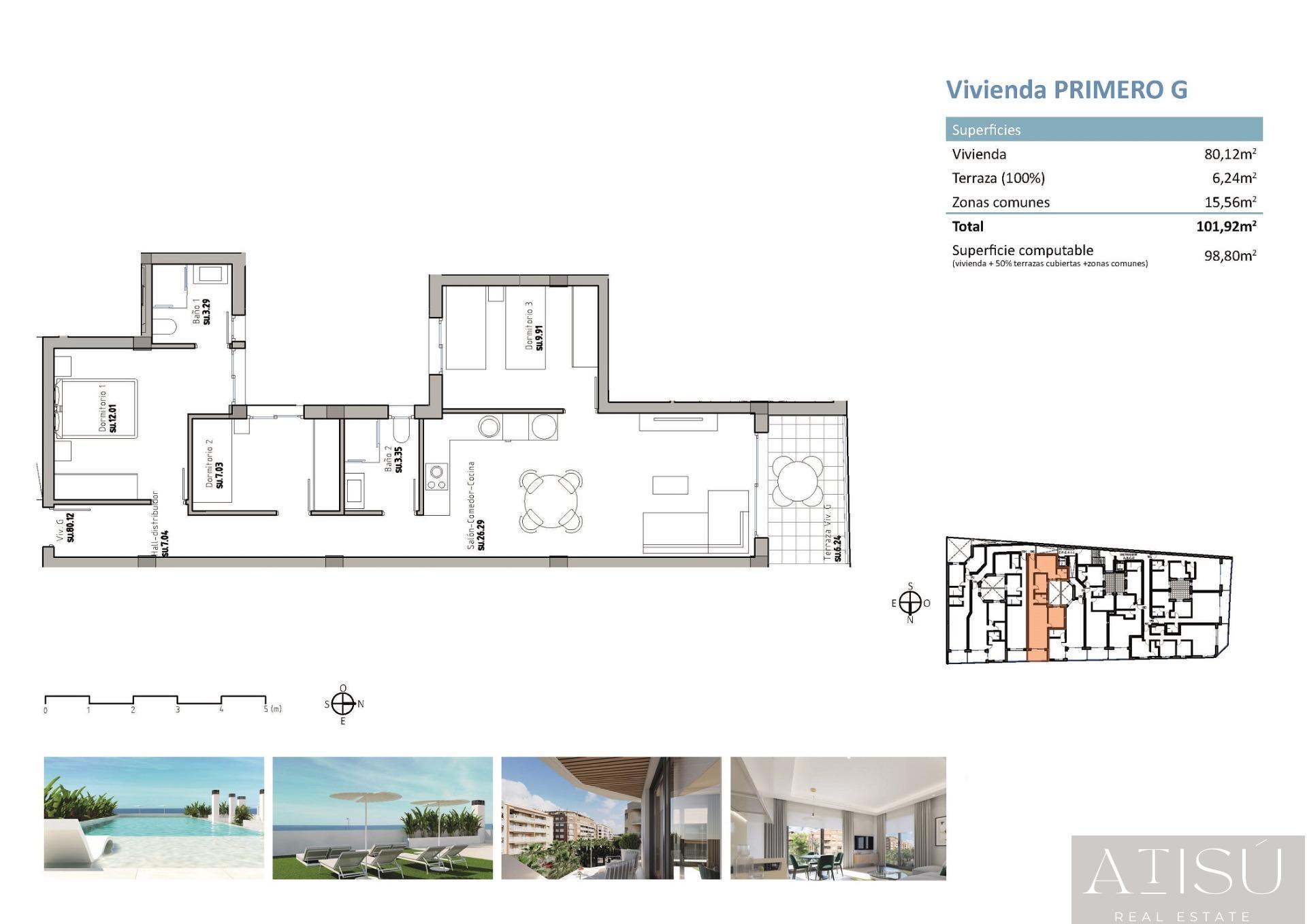 For sale of apartment in Guardamar del segura