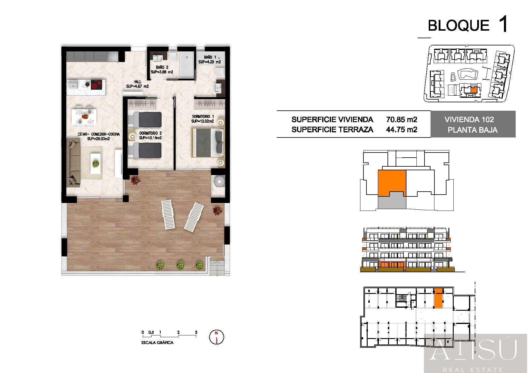For sale of apartment in Orihuela costa