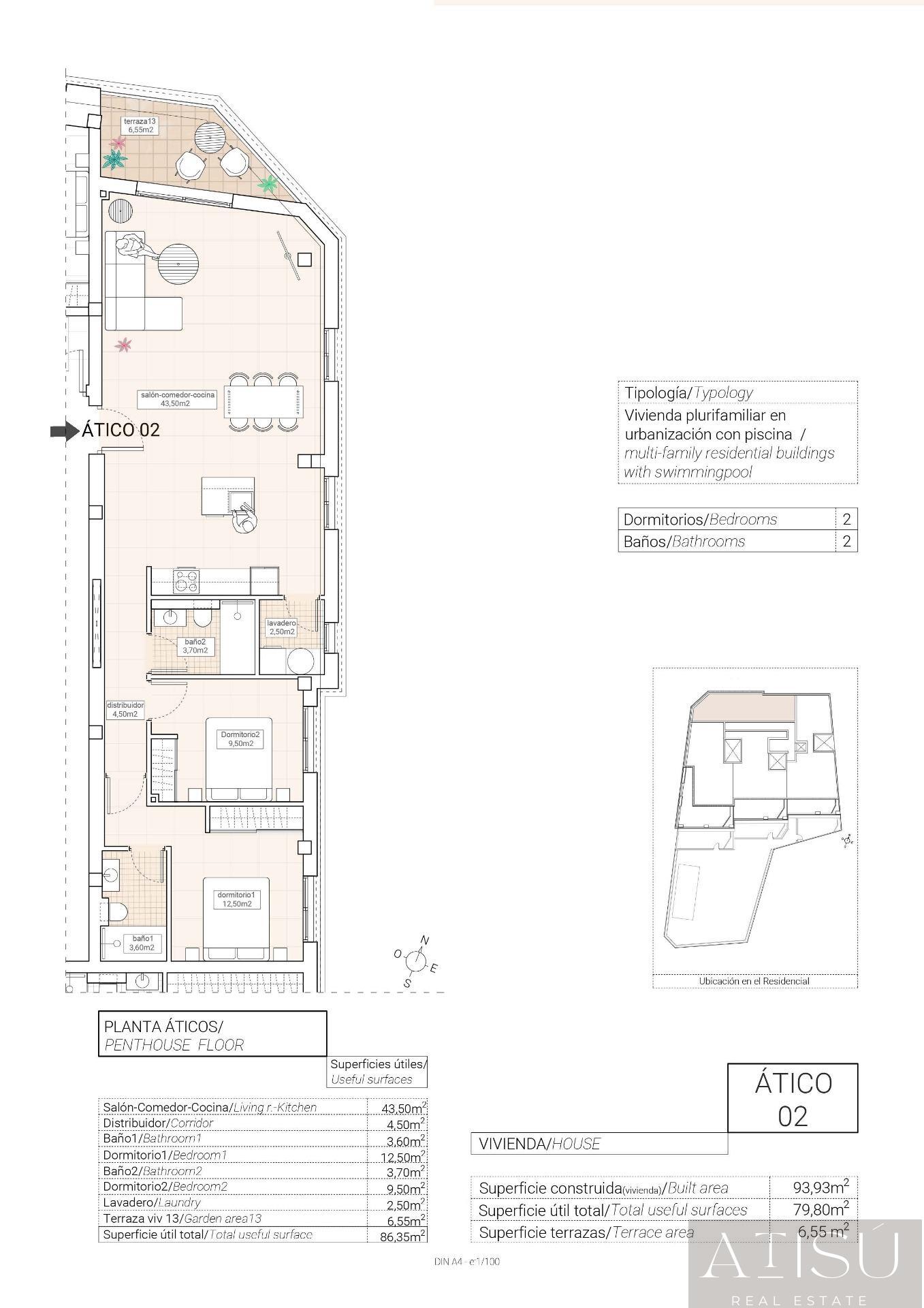 Venta de Ático en Hondón de las nieves