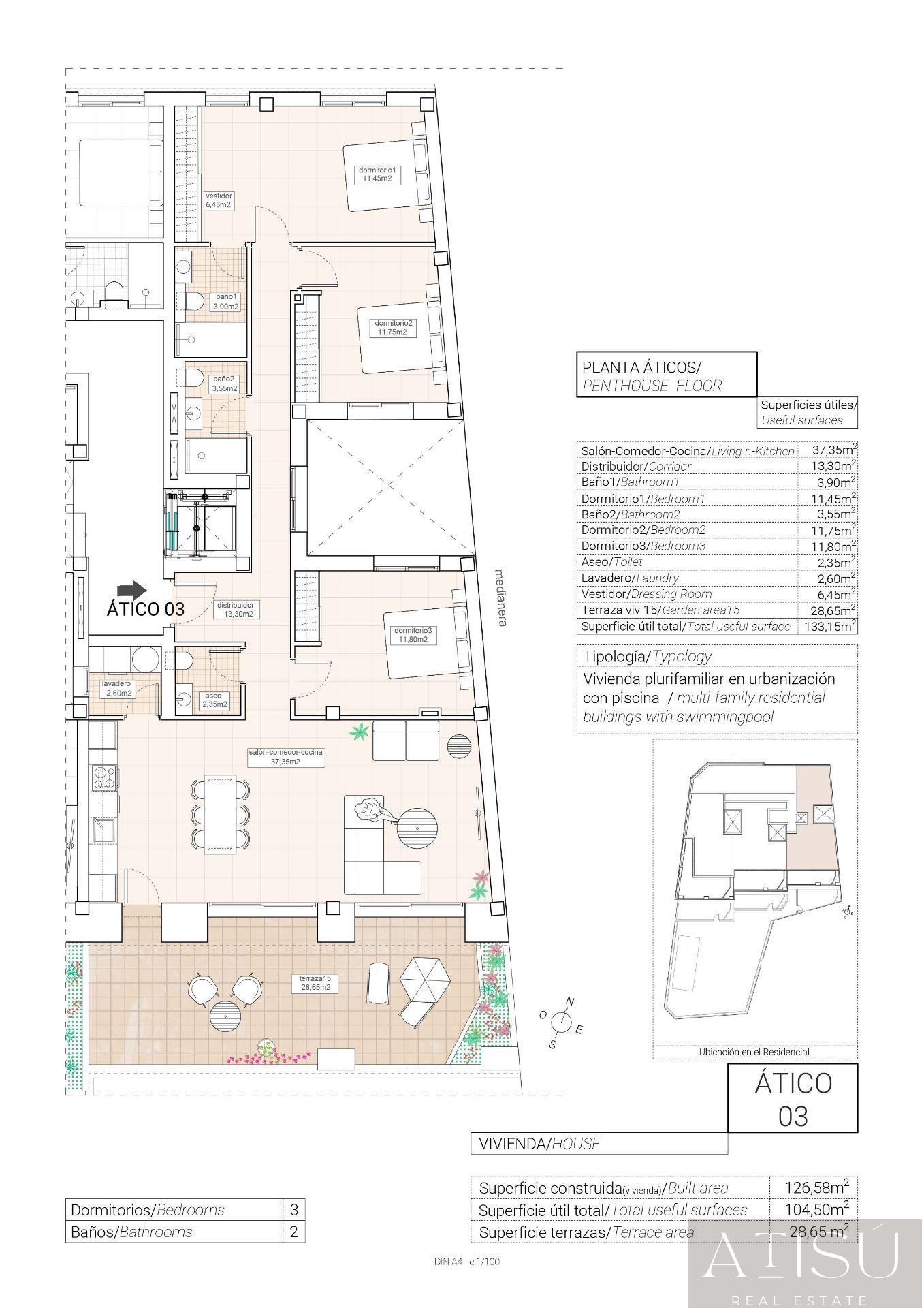 Venta de Ático en Hondón de las nieves