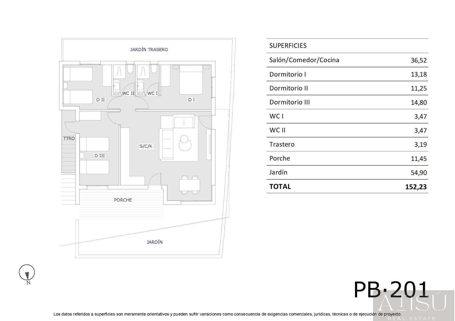 Venta de bungalow en San miguel de salinas