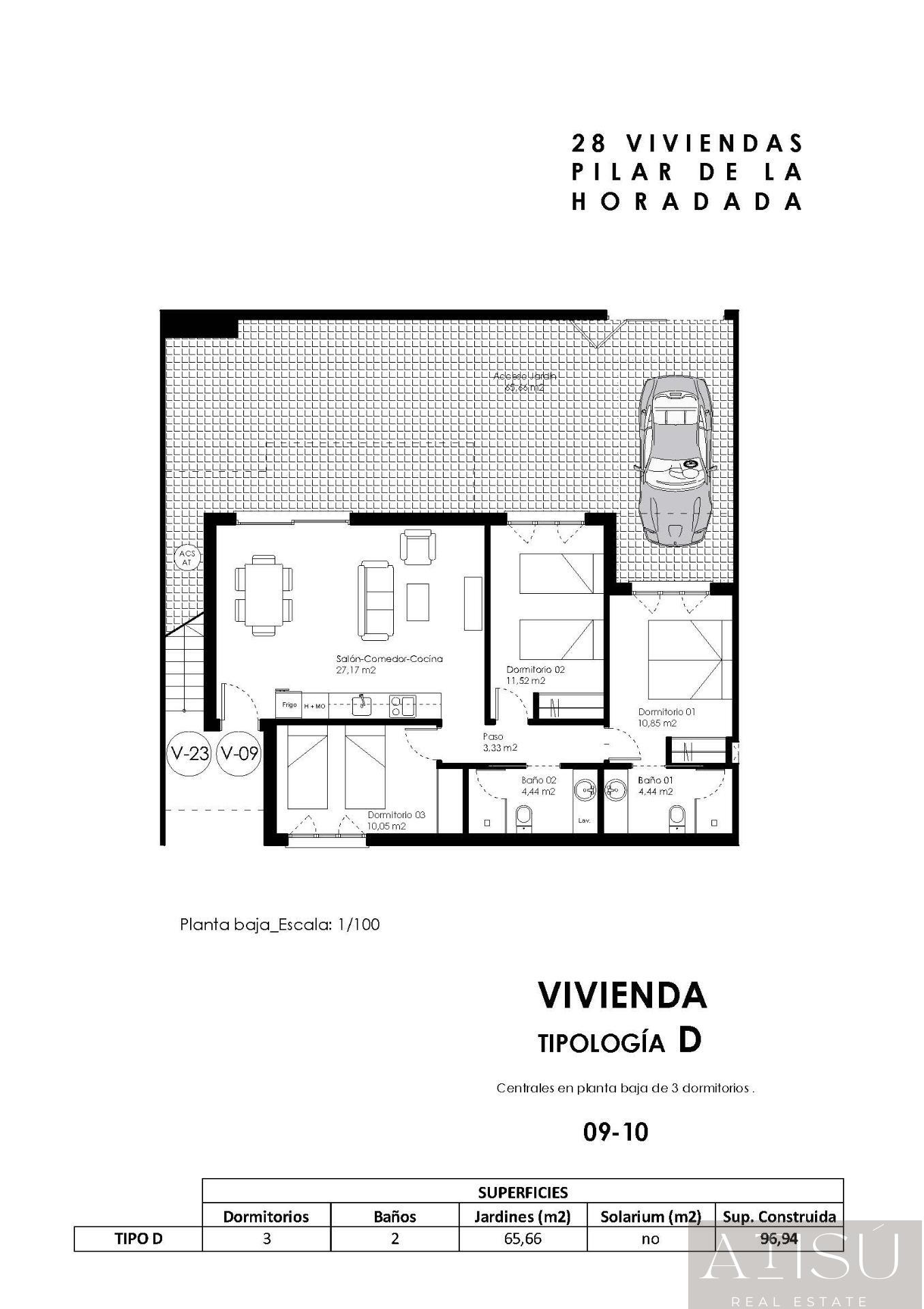Venta de bungalow en Pilar de la horadada