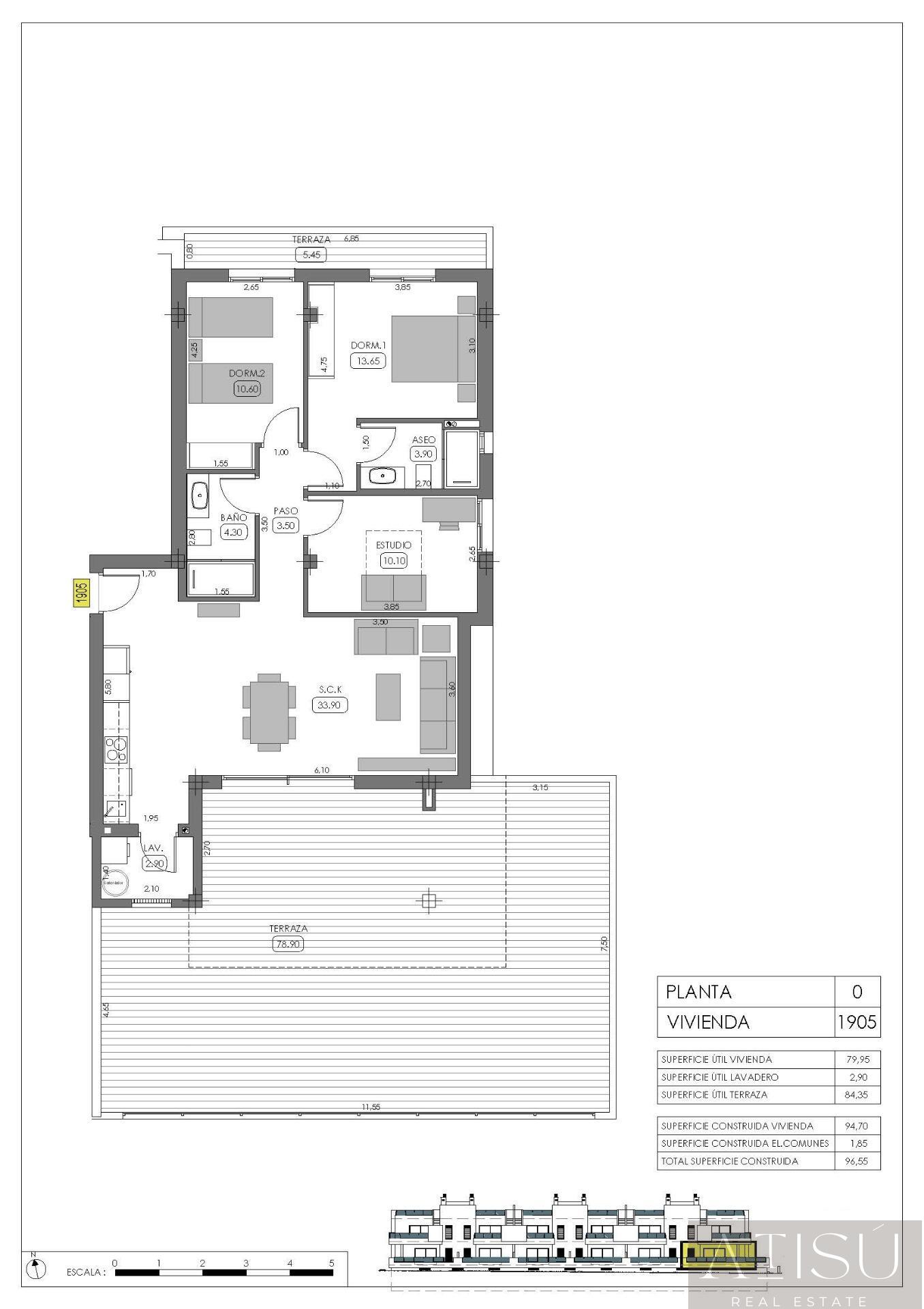 Venta de bungalow en Algorfa