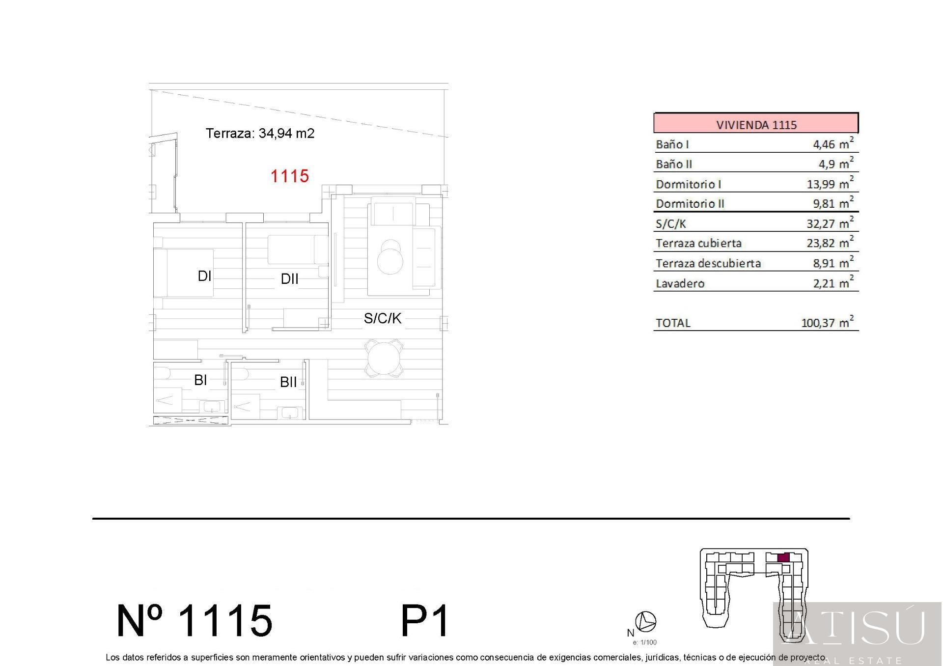 For sale of apartment in San miguel de salinas