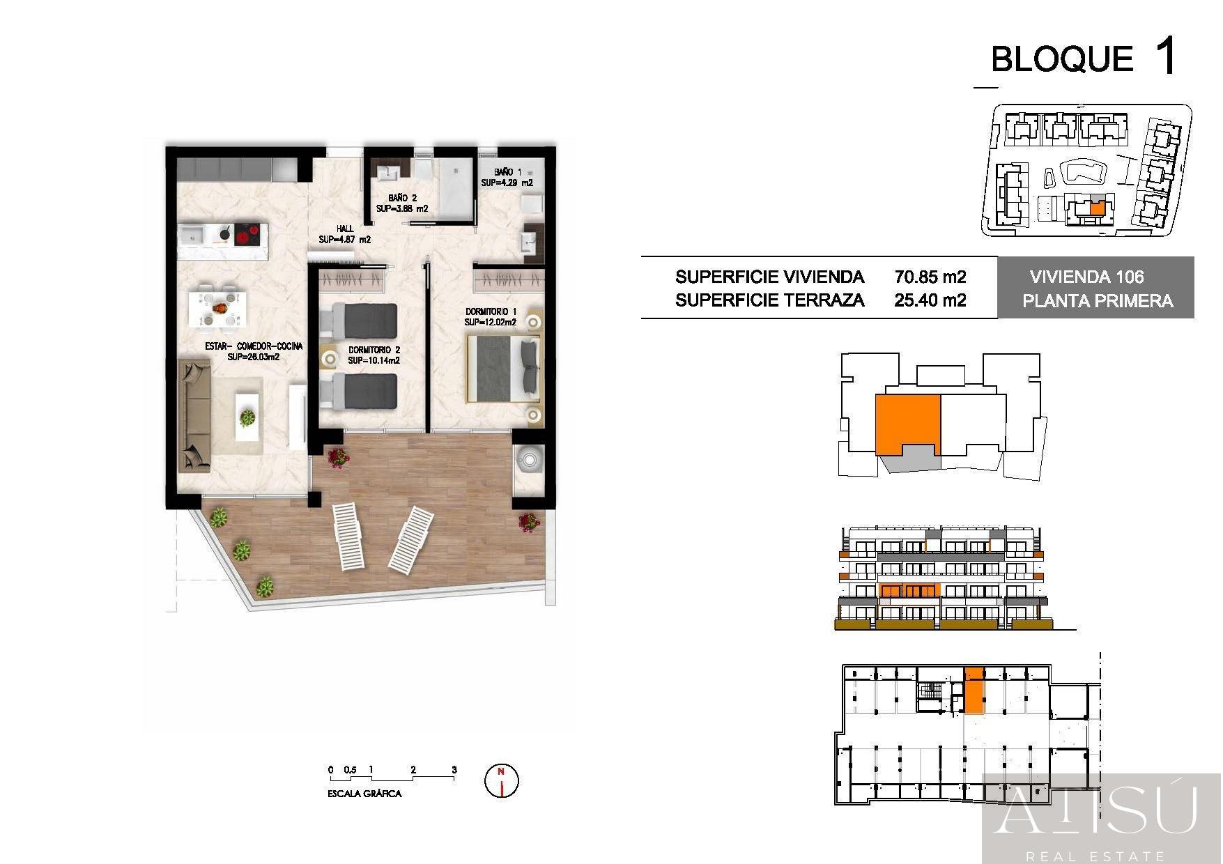 For sale of apartment in Orihuela costa