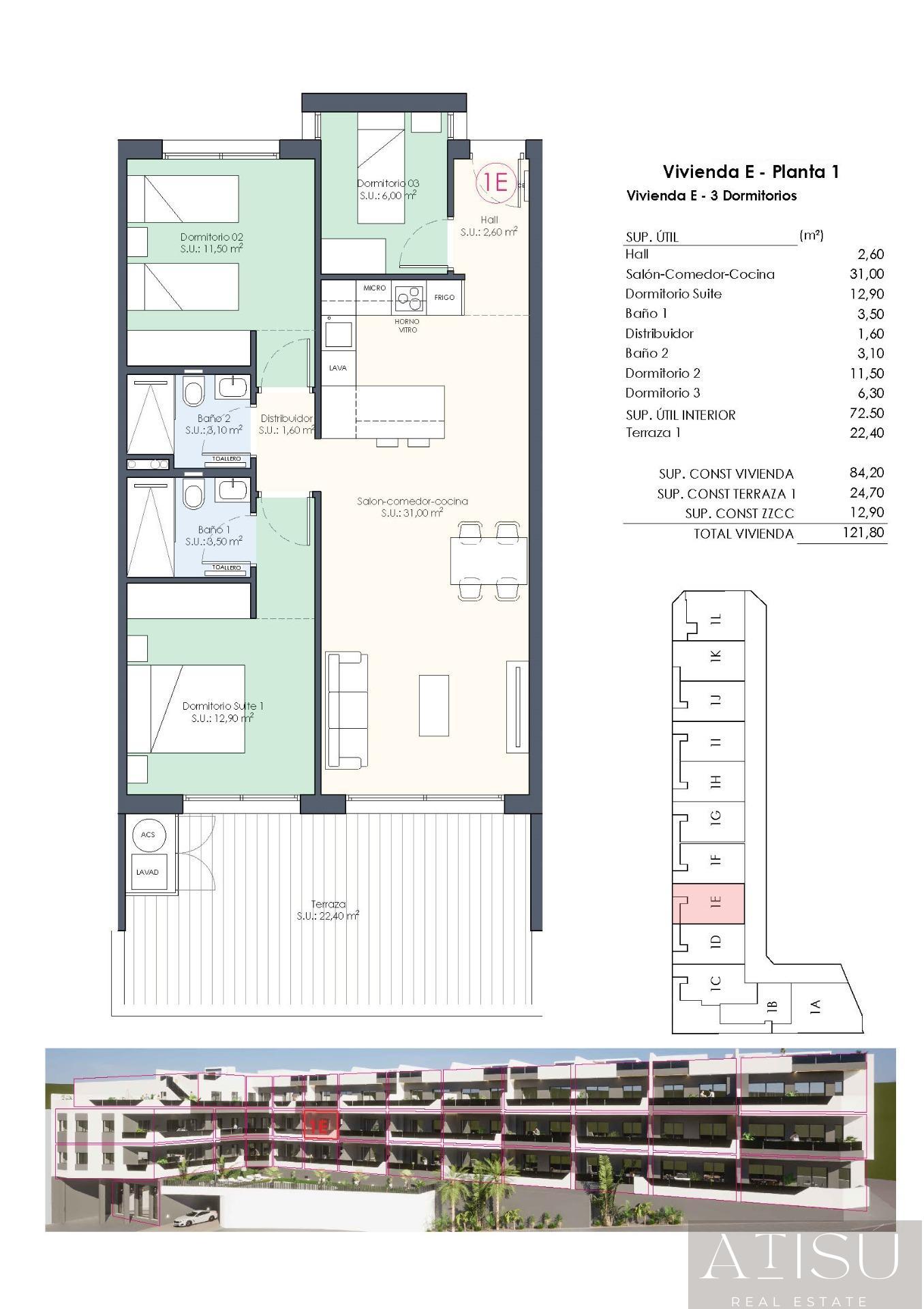 For sale of apartment in Benijofar