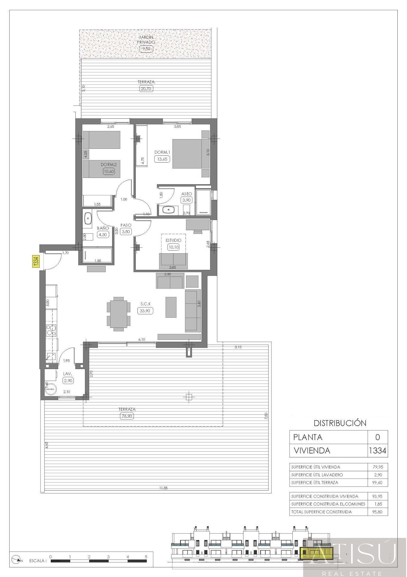 Venta de bungalow en Algorfa