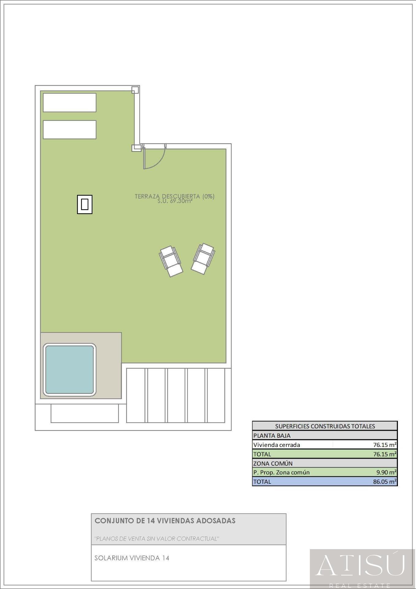 Venta de bungalow en Rojales