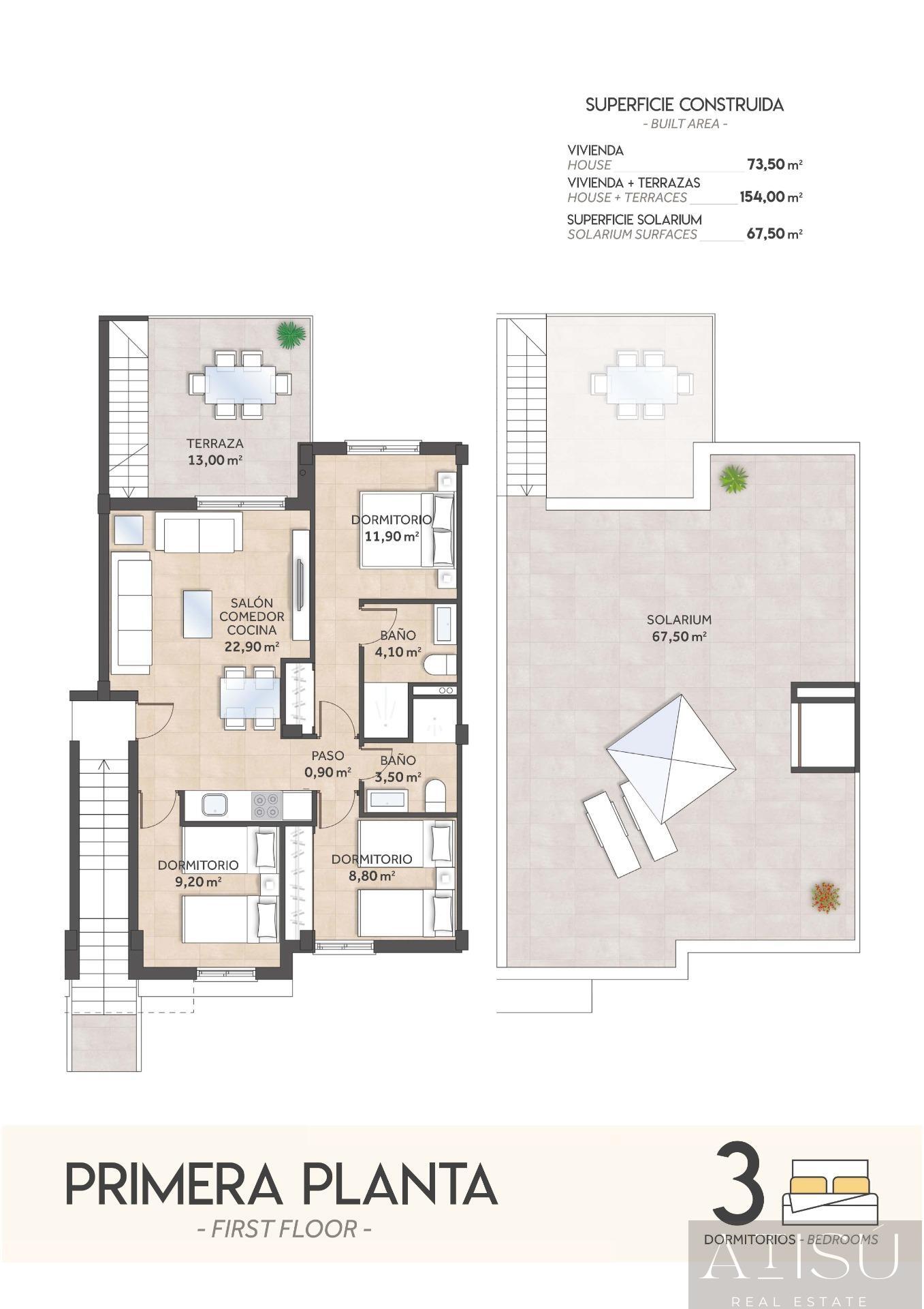 Venta de bungalow en San miguel de salinas