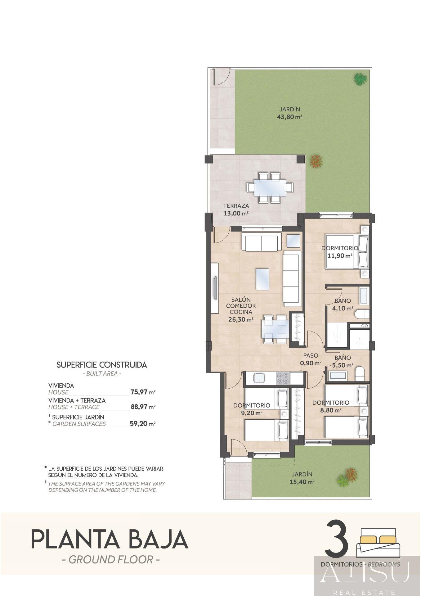 Venta de bungalow en San miguel de salinas