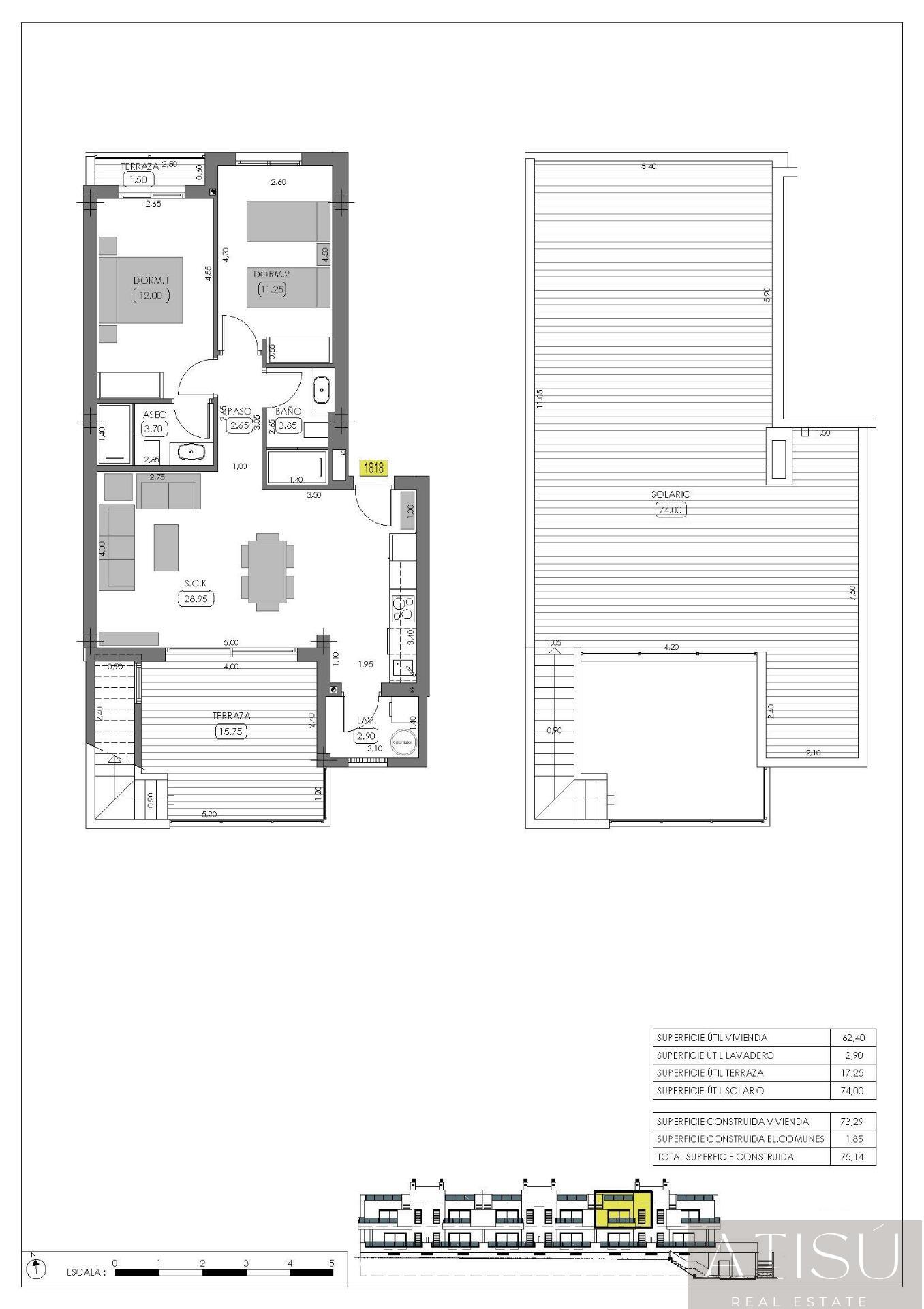 Venta de bungalow en Algorfa