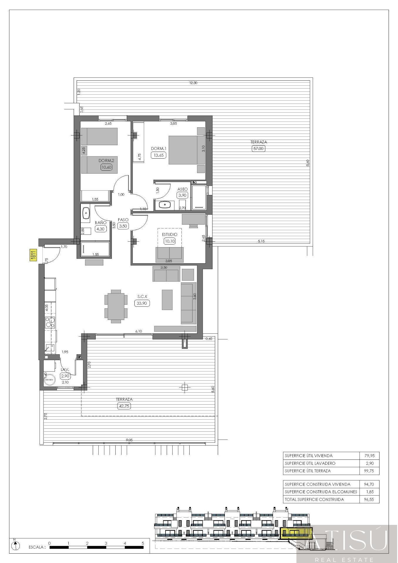 Venta de bungalow en Algorfa