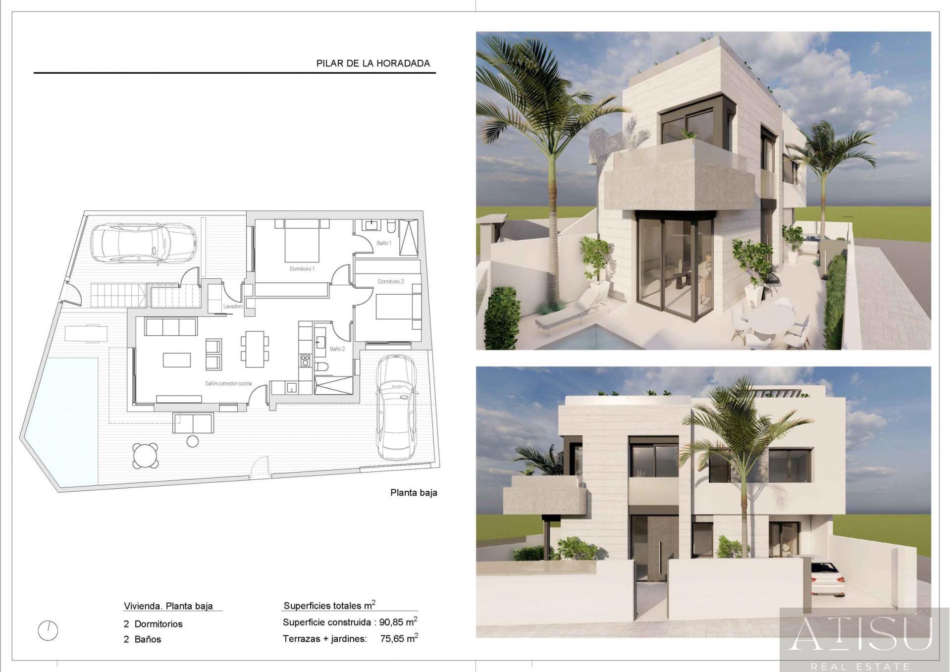 Venta de bungalow en Pilar de la horadada