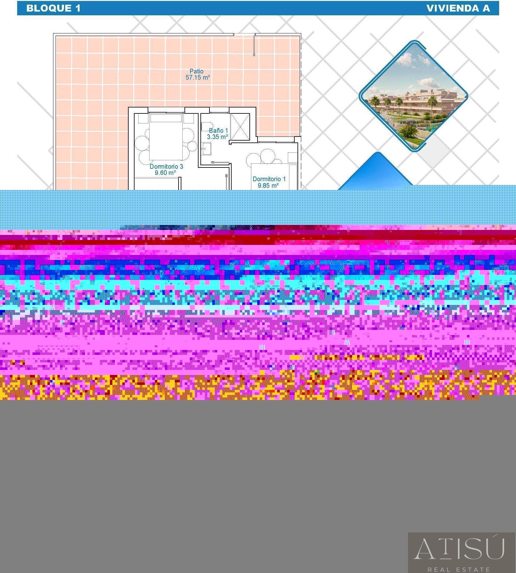 Venta de bungalow en Pilar de la horadada