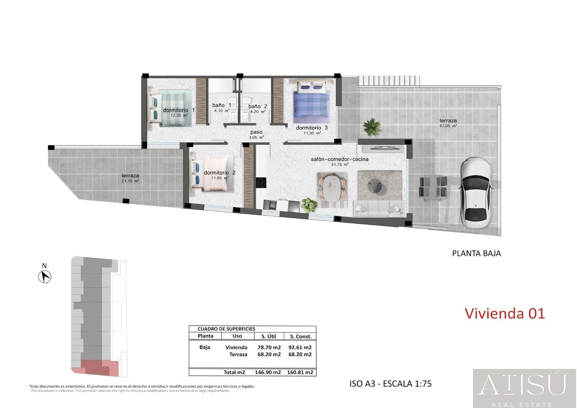 Venta de bungalow en Pilar de la horadada