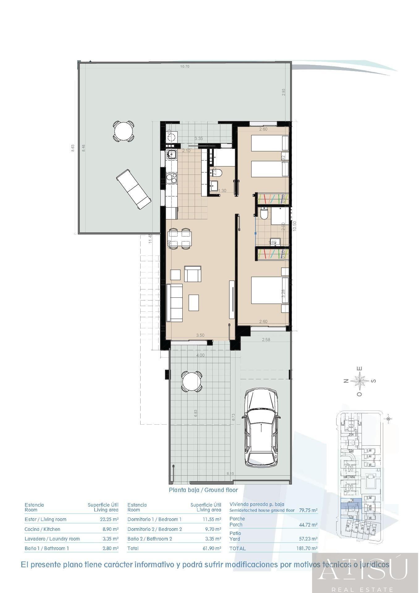 Venta de bungalow en Pilar de la horadada