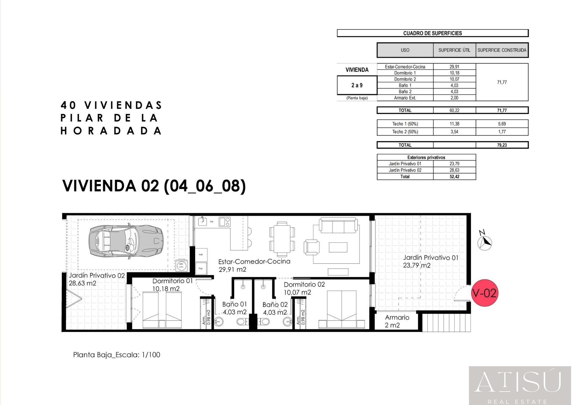 Venta de bungalow en Pilar de la horadada