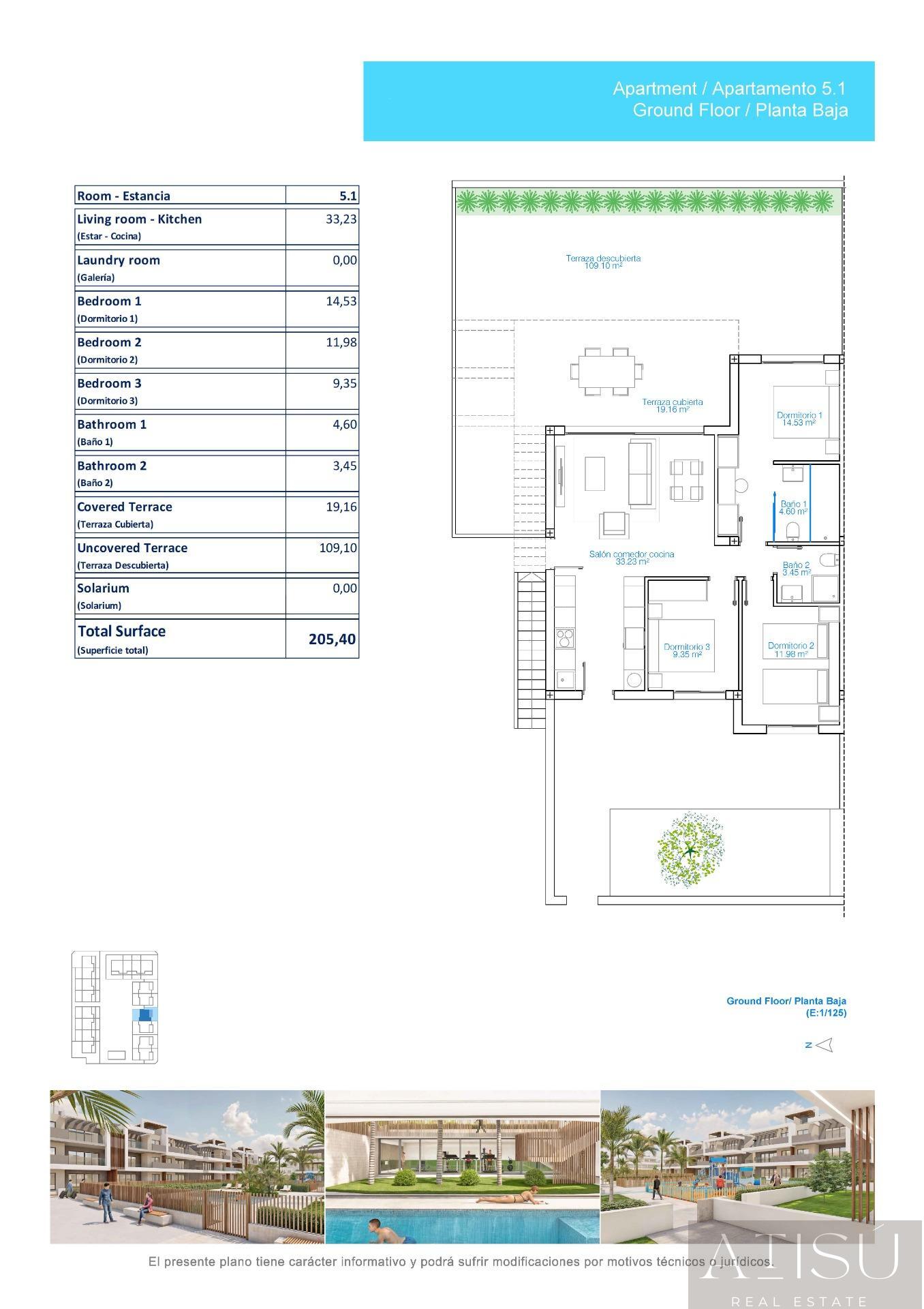 Venta de bungalow en Pilar de la horadada