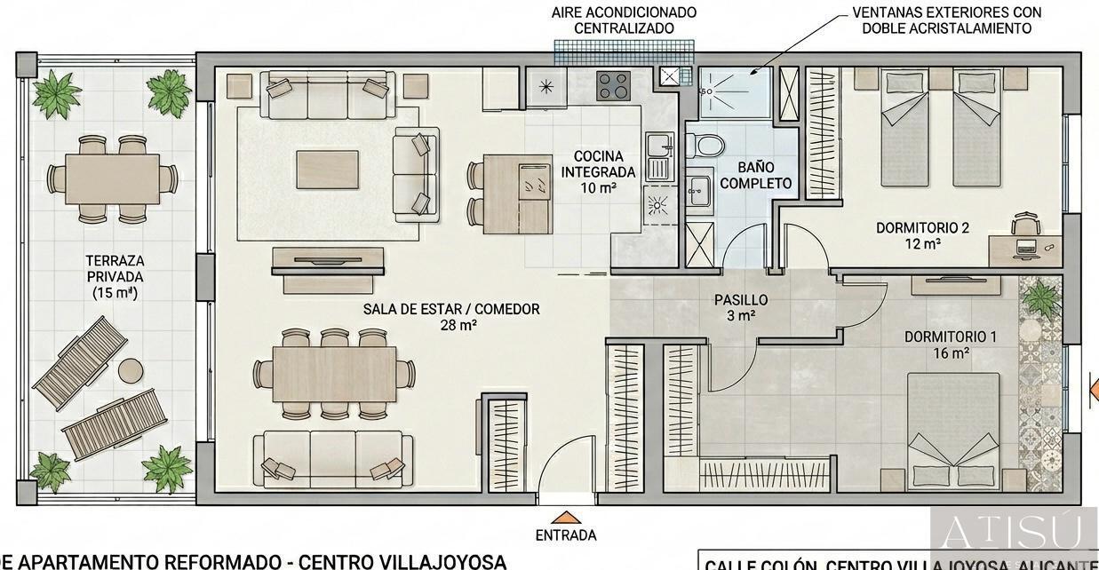 Venta de piso en Villajoyosa