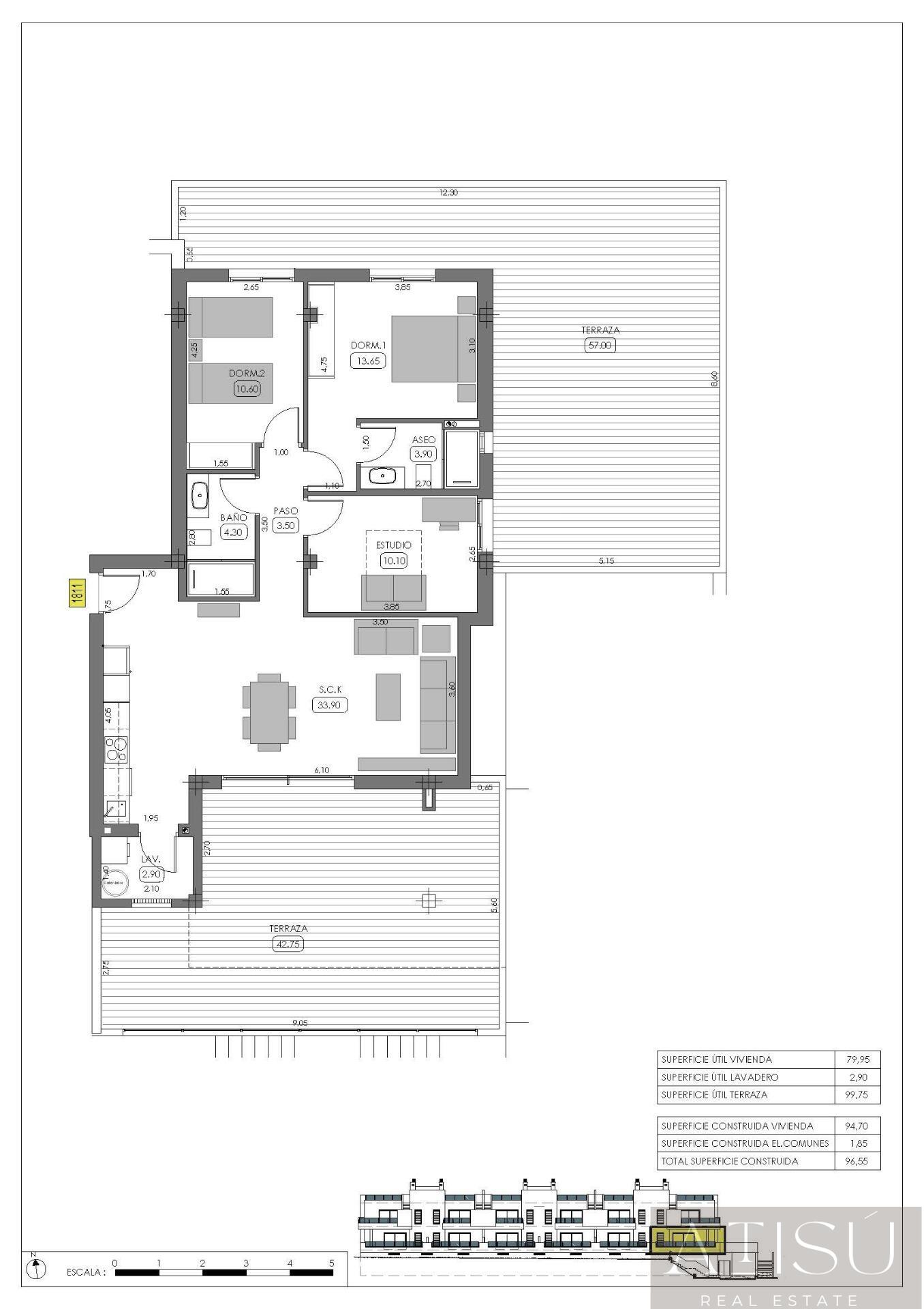 Venta de bungalow en Algorfa