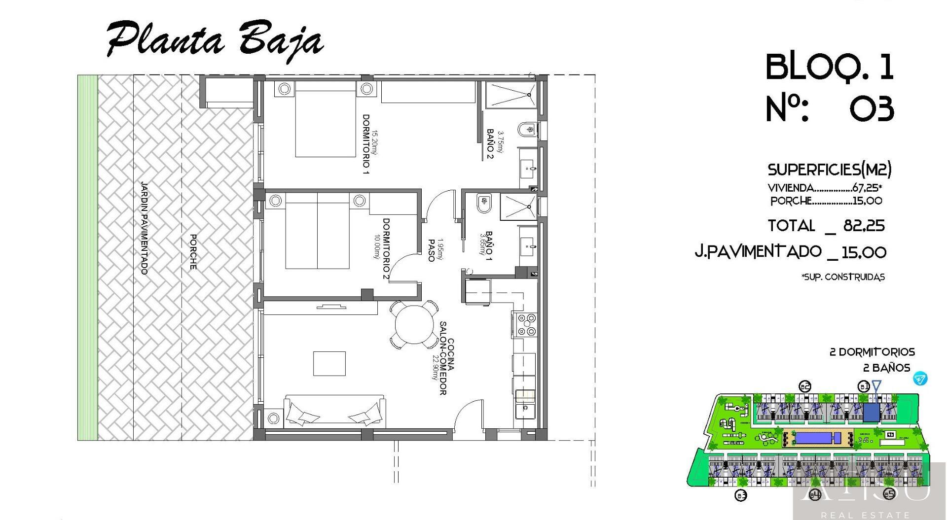 Venta de bungalow en Algorfa