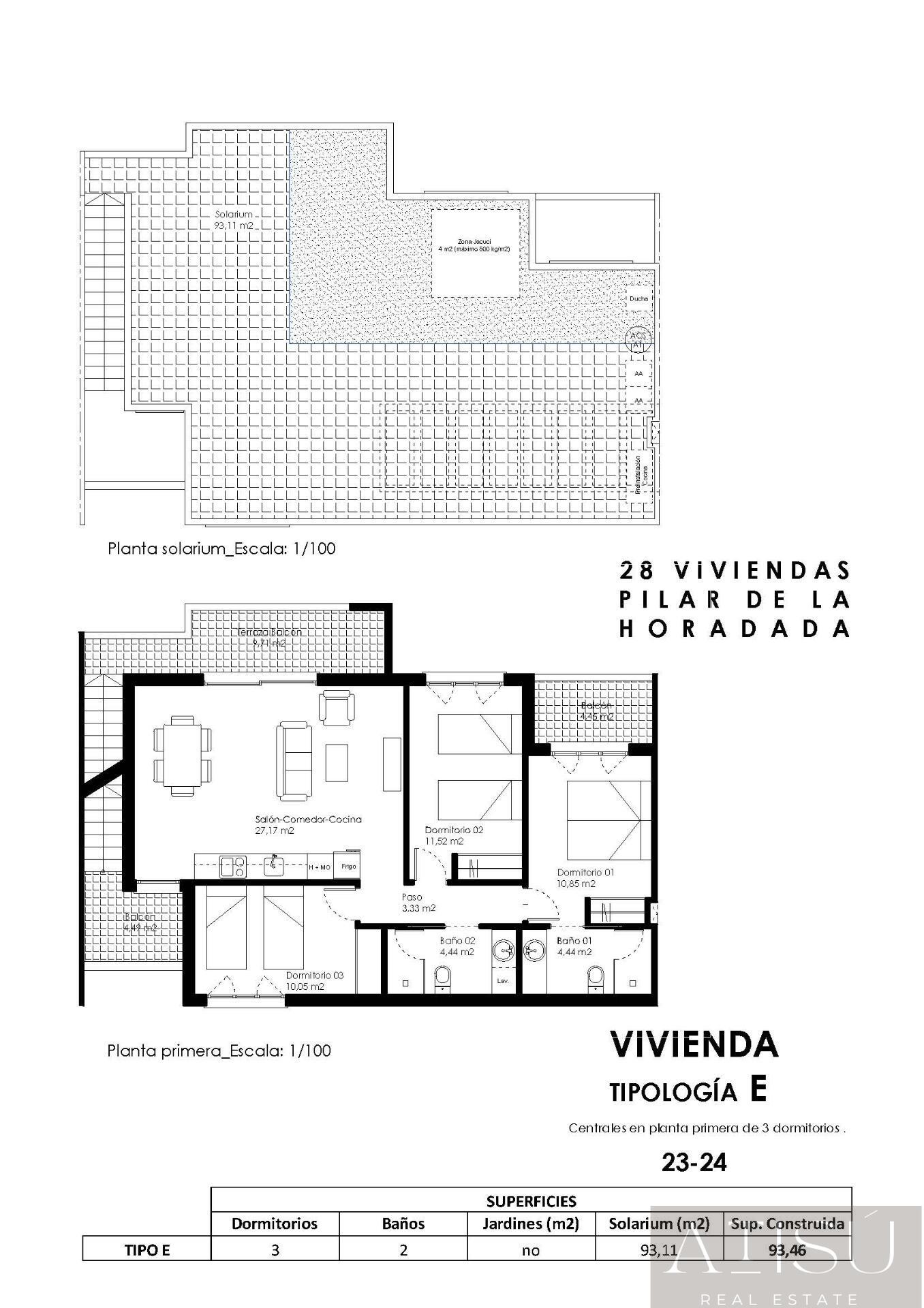 Venta de bungalow en Pilar de la horadada