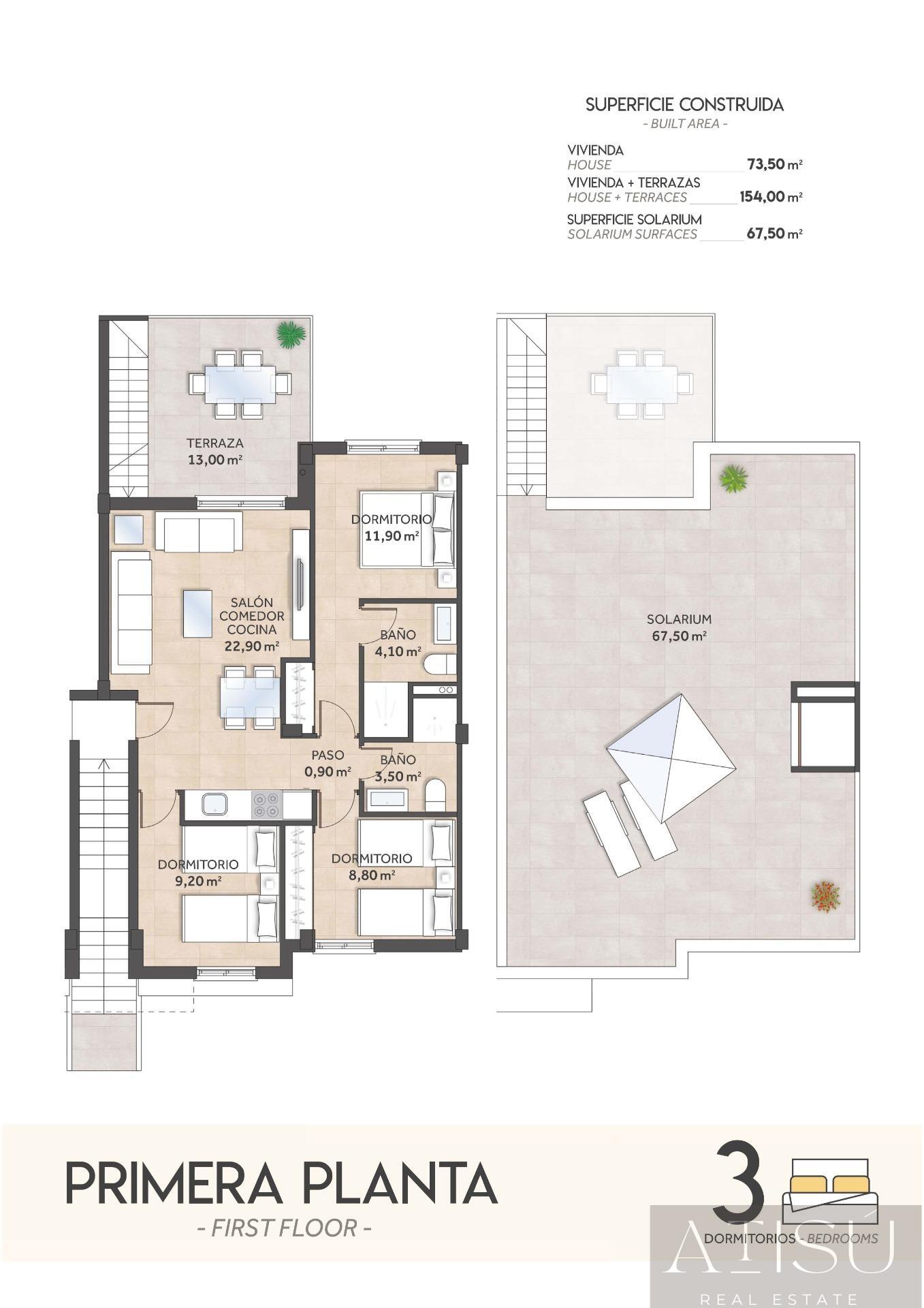 Venta de bungalow en San miguel de salinas