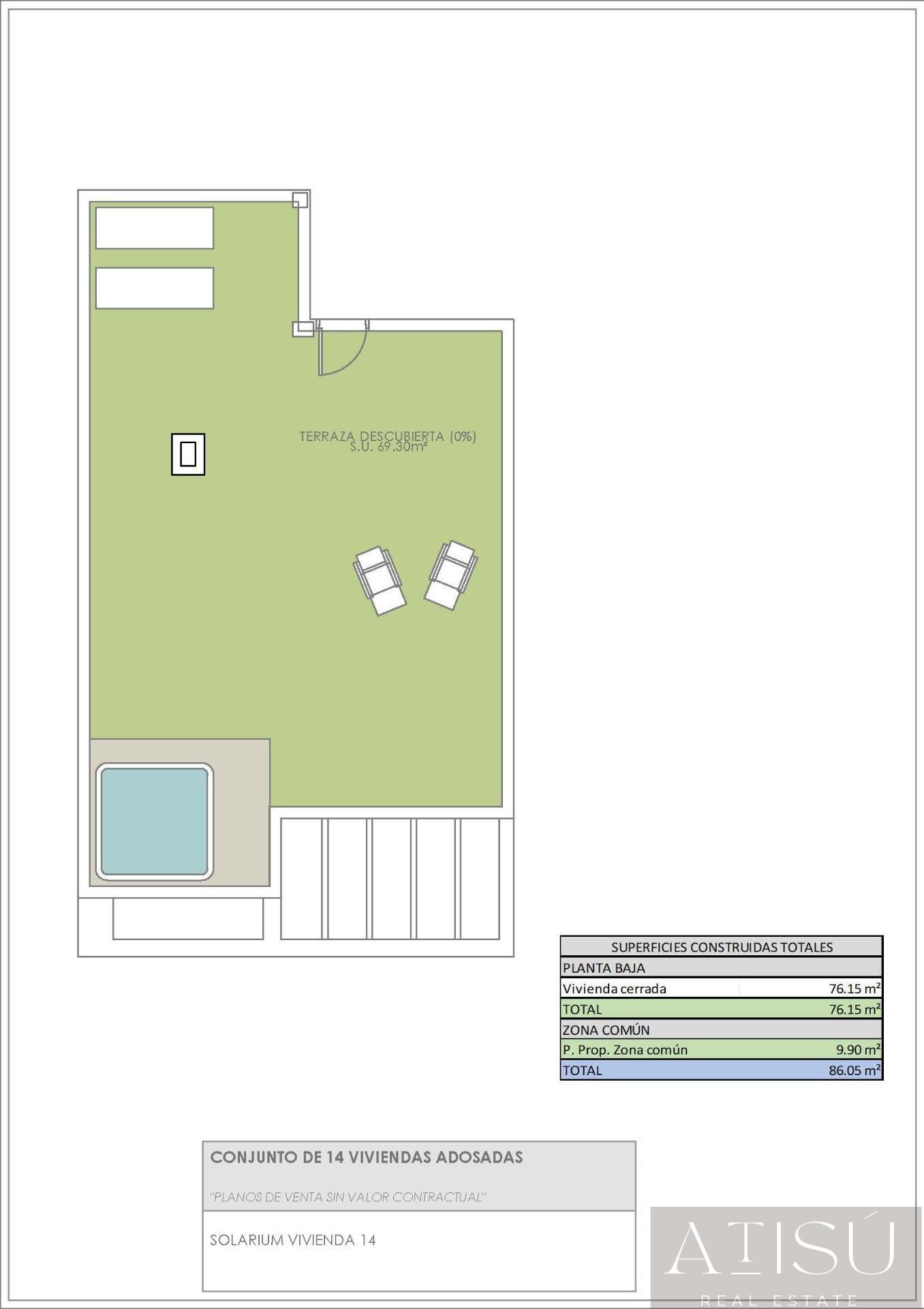 Venta de bungalow en Rojales