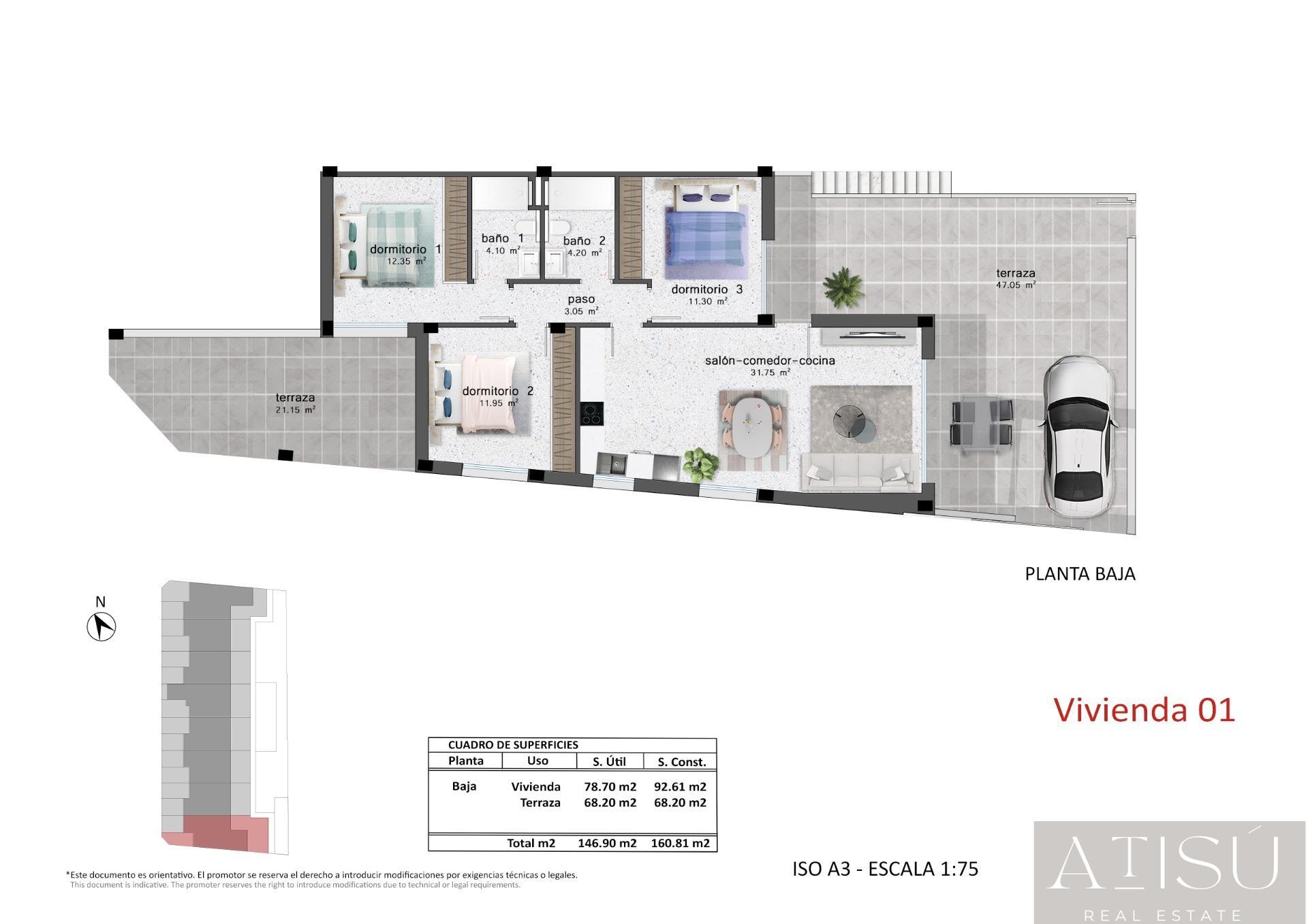 Venta de bungalow en Pilar de la horadada