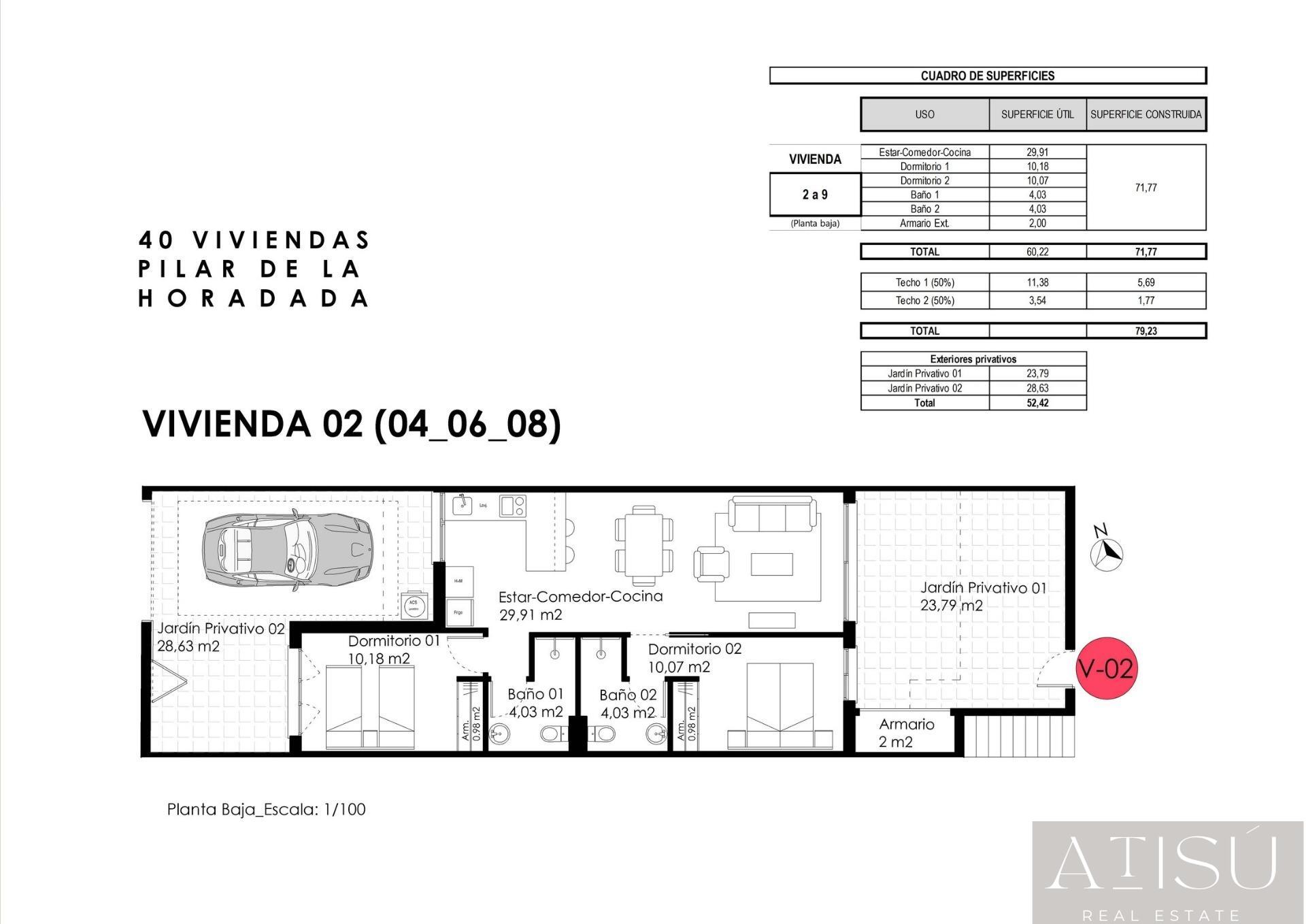 Venta de bungalow en Pilar de la horadada